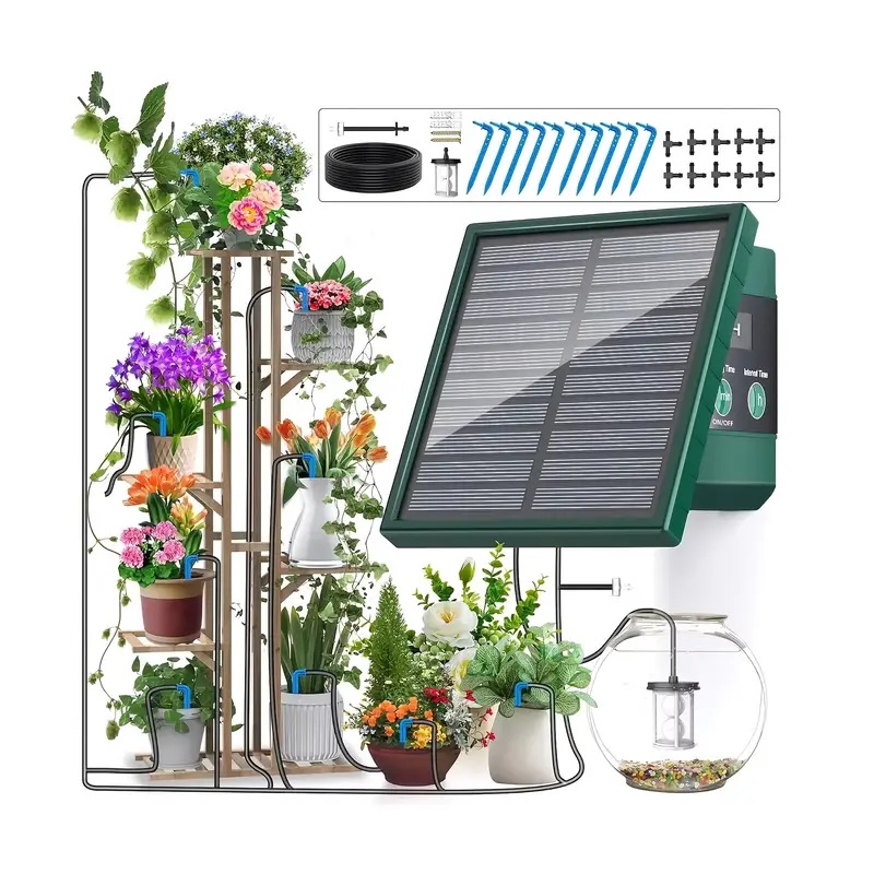 Sistema de riego automático solar para plantas