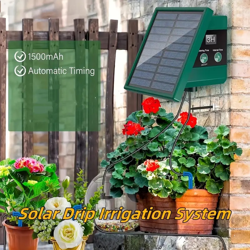 Kit de riego por goteo solar automático